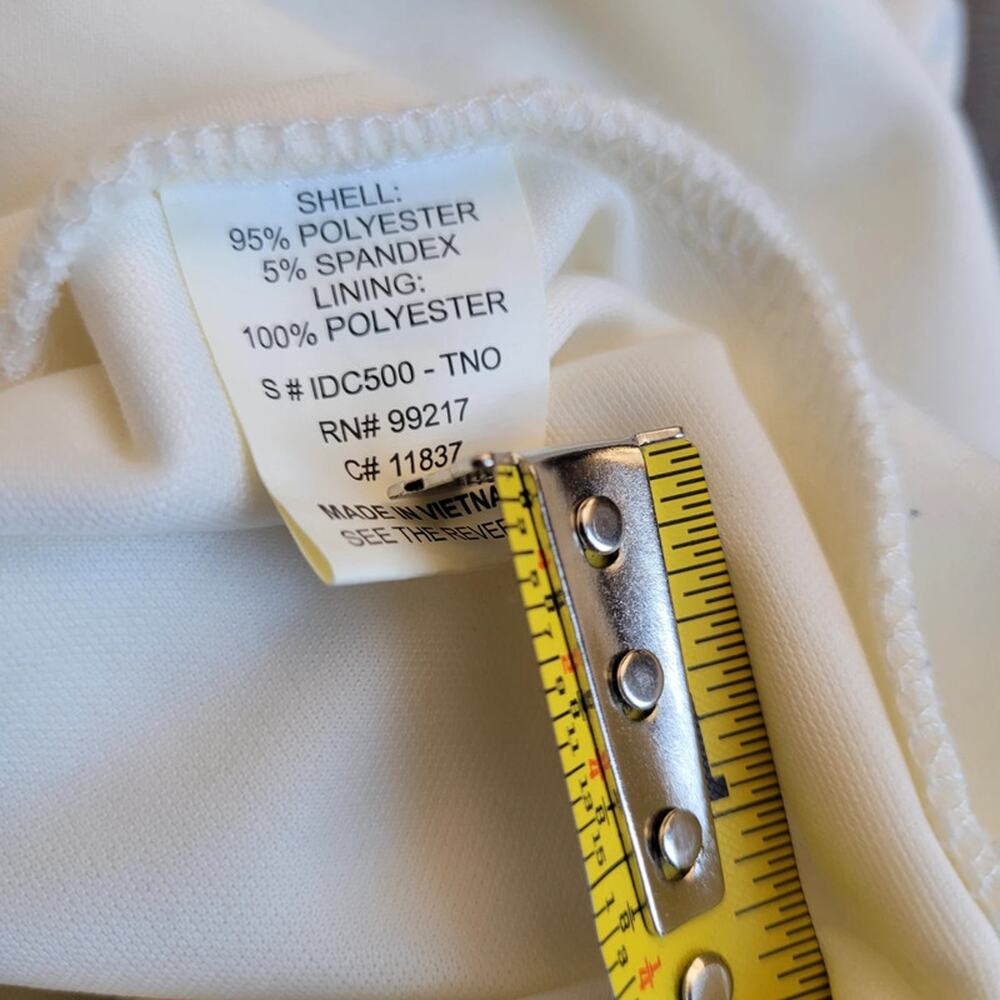 MOA MOA Sleeveless Romper Womens Large Cream Skort Jumpsuit Overlay Oval Cutout - Picture 12 of 13
